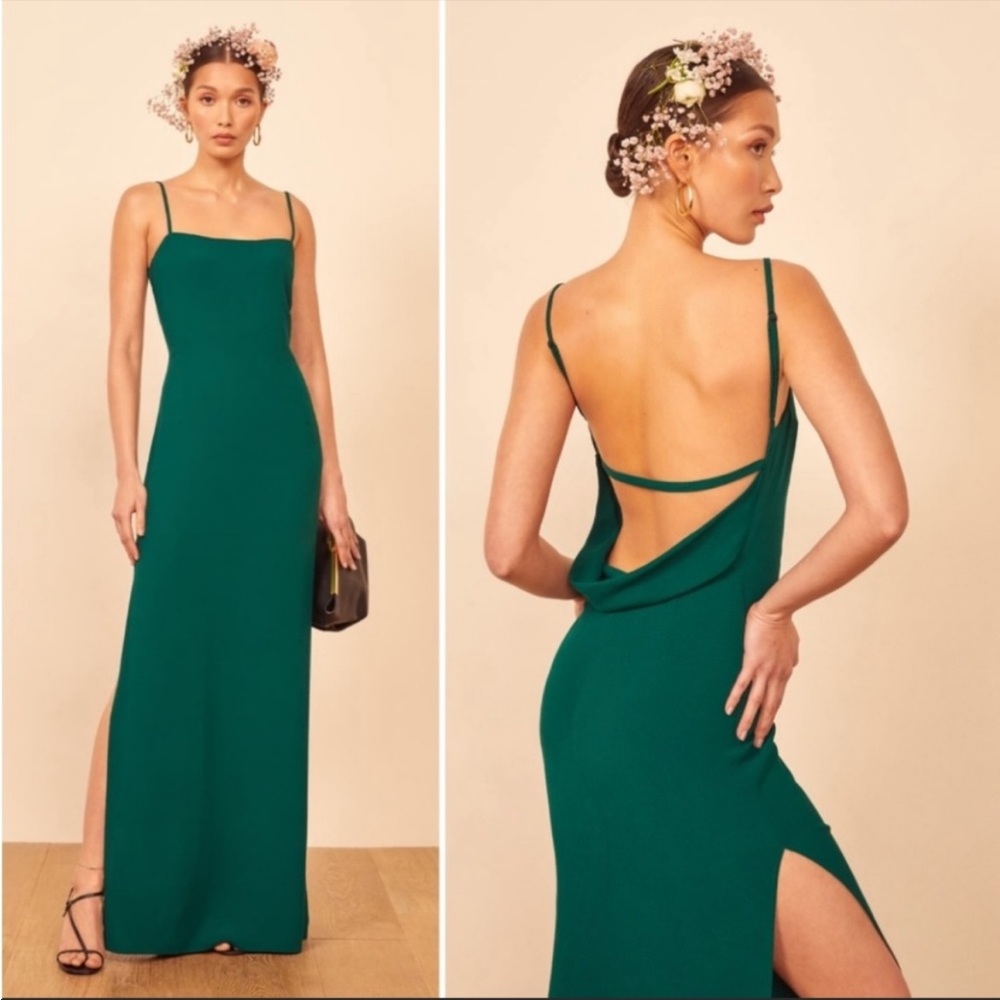 Reformation Green Maxi Dress